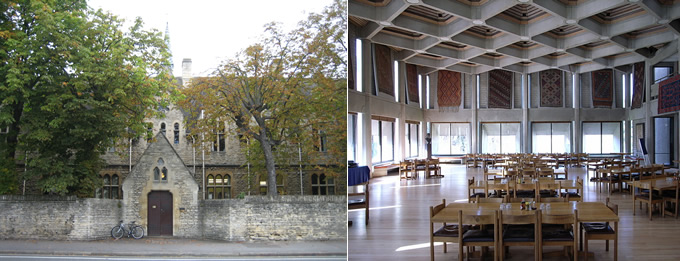 Left: Gateway Buildings / Right: The college's main hall in the Hilda Besse building
